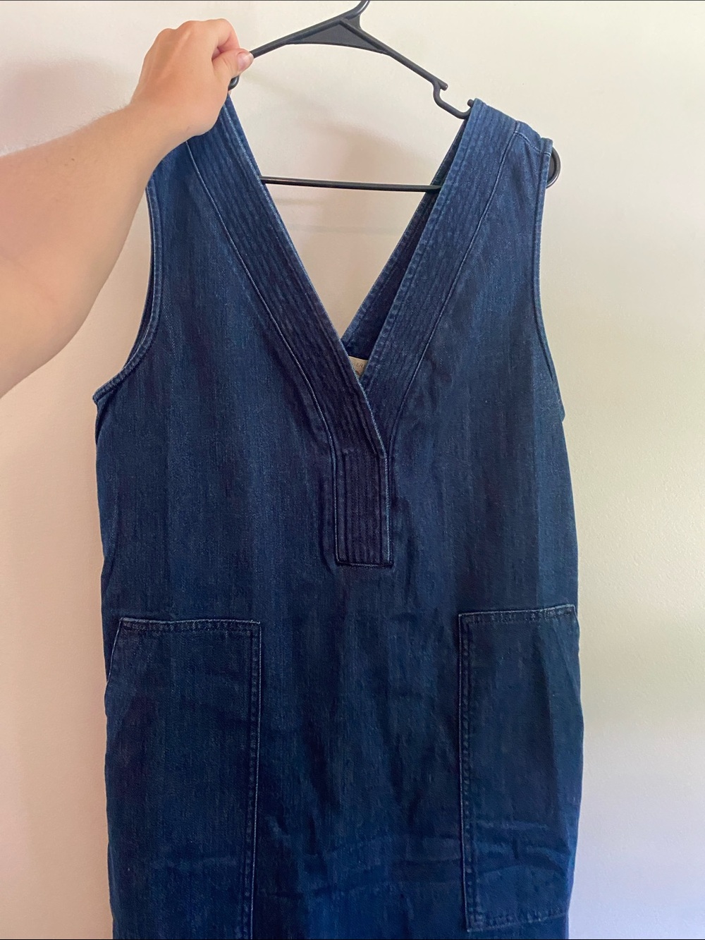 NWT Faherty 92% organic cotton denim dress